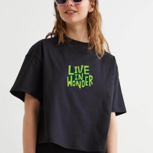 Live In Wonder Unisex T-Shirt - Curiosity Inspired Black Tee